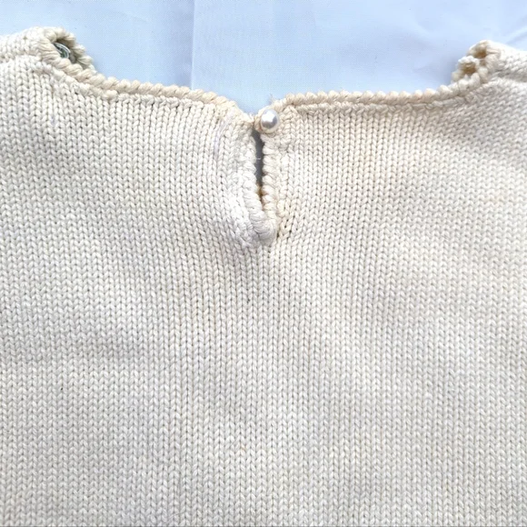 Floral Patterned Cream Sweater - Picture 8 of 8